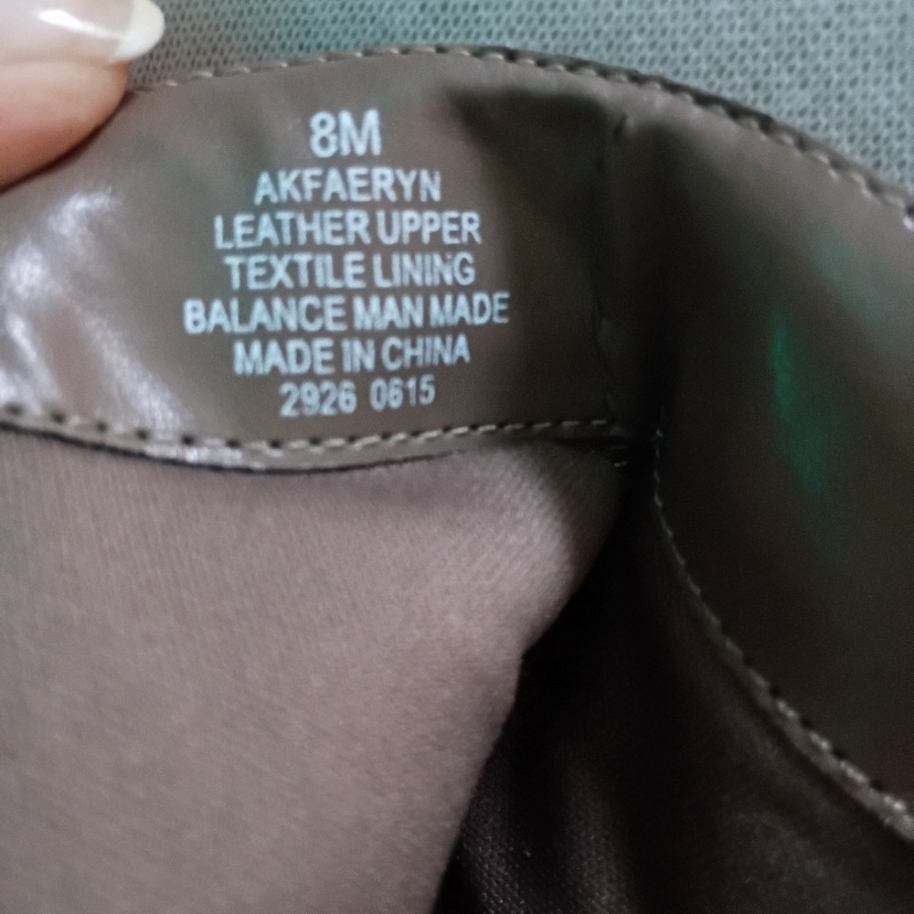 Anne Klein Brown Leather Ankle Booties with Gold Buckle - Picture 8 of 11